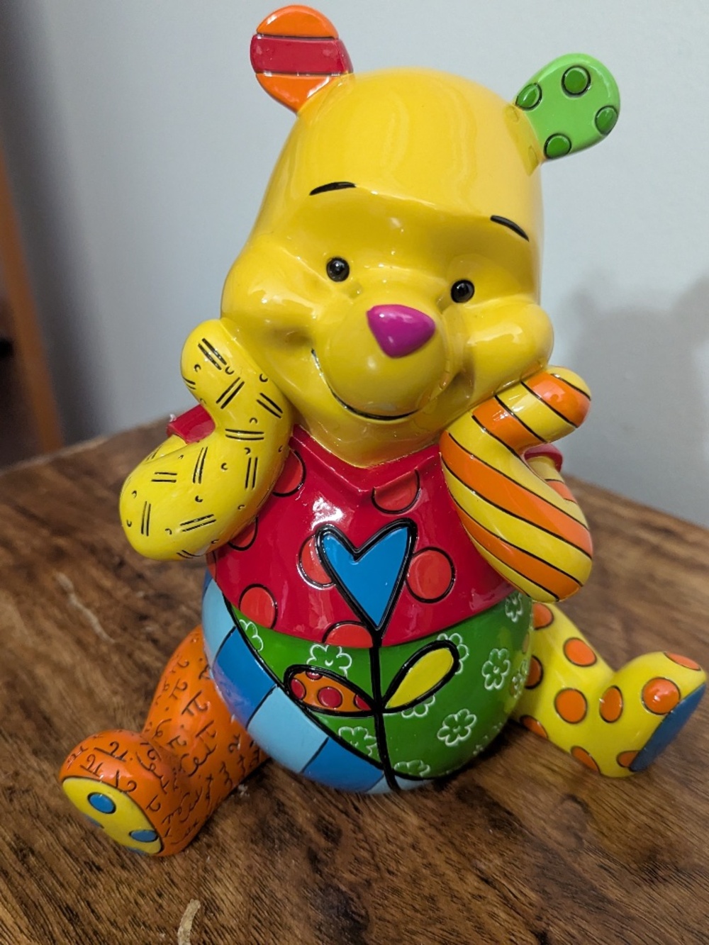 Disney Britto Winnie the Pooh 7" Holding Cheeks Figurine 2012 Enesco 4033896 NIB